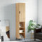 Moderner Highboard Sonoma Eiche Aufbewahrungsschrank 34,5x34x180 cm Modernes Buffet Sideboard für Wohnzimmer Holzwerkstoff mit reichlich Stauraum