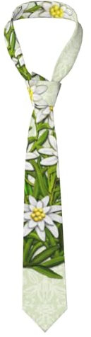 Edelweiss Schweizer Bergblumen, Krawatten Herren Krawatten Polyester Neuheit Dünne Krawatte Für Hochzeit Party