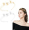 KHDULQ 2 Pièces Serre Tete Femme,Or-Argent Serre Tete Fille Bandeau Cheveux Fille Bandeaux Mode Pour Femmes Pince Cheveux Fille Butterfly a Paillettes Femme Serre-Tête Papillon Pinces a Cheveux