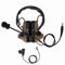 Noise Cancelling Headphones, Headphones with Earmuffs + Tactical Headset with Microphone for Motorola T5428 6200C T80 and Other 2.5mm Devices (Brownish Grey)