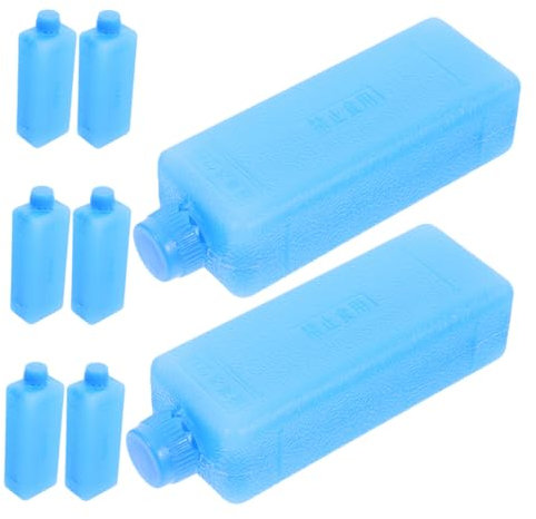 8PCS Ice Pack for Air Conditioner,4.52 Inch Mini Freezer Blocks for Lunch Boxes Air Conditioner Fan Ice Crystal Box for Outdoor Events Fishing Camping Hiking