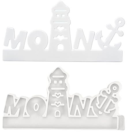 LUMOOM Silikonformen Gießformen, Maritime Leuchtturm Silikonform, Maritim Gießform Silikon, Silikonform Sommer, für Wohnzimmer Heimdekoration, Halloween, Weihnachten, Osterdekorationen