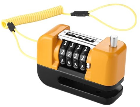 Lunaobrik Bremsscheibenschloss | 4-stelliges Radscheibenschloss wasserdicht | Diebstahlsicherung für E-Bikes und Motorräder