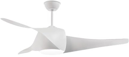 Sulion - Ventilador de Techo CADILLAC con luz – 129 cm, Motor DC Silencioso, Luz LED Regulable en Intensidad y Color, 6 Velocidades, Temporizador, Función Invierno Verano, Blanco, Estancias Grandes