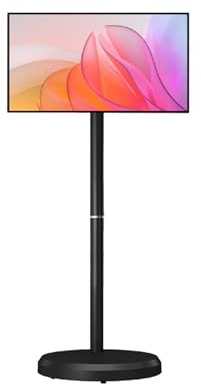 ZyKnaurral 21.5-inch Smart Portable TV with FHD Touch Screen Monitor, Google EDLA-Certified Android OS, 6G RAM+128G Storage, Octa-Core CPU, Dual 6W Speakers, 6000mAh Battery Black-4+64G