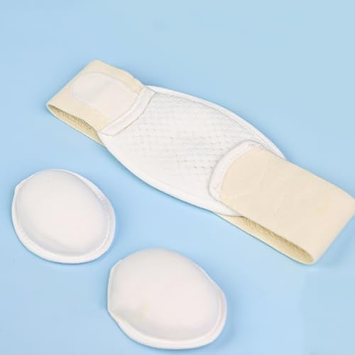 KQYTRBV Ceinture pour Hernie Ombilicale avec Coussinets De Compression Convexes, Lot De 2 Bandes Respirantes pour BéBé, Bande De Soutien Ventral Ajustable pour Nouveau-Né avec 4 Packs Herniaires