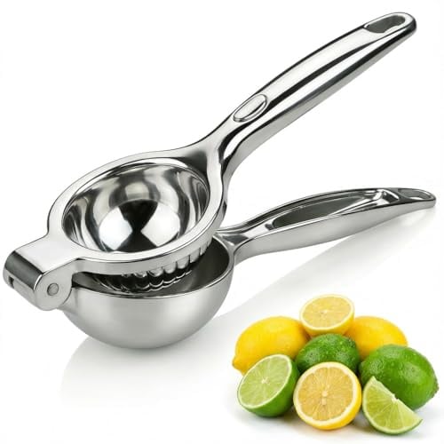 Lemon Squeezer Manual Juicer Citrus Handheld Press | Heavy Duty Metal Lime Squeezer Bar Tool for Extracting All Juice Possible, Large Lemon Clip Kitchen Tools Easy to Clean