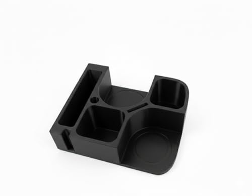 Cup Holder Insert Divider for Skoda Kodiaq & Karoq – Dual Large Cup Holder Centre Console Organiser with Card Slots & Storage, Custom Fit, Easy Installation, Black