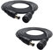 DZYDZR 2 PCS 2 Meter 2,1mm x 5,5mm DC 12V Adapter Kabel DC Stecker Verlängerungskabel männlich zu weiblich schwarz