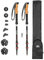 Cascade Mountain Tech Trekking Poles - 3K Carbon Fiber Walking or Hiking Sticks with Quick Adjustable Locks (Set of 2), Black