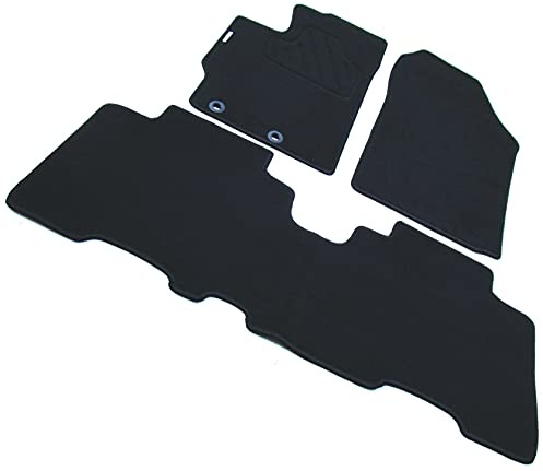 TN AZ Autofußmatte Classic (TAS) schwarz für Toyota Verso S Baujahr 2011 bis 2015 5-TRG. | mit ovalen Befestigungen in der Fahrermatte