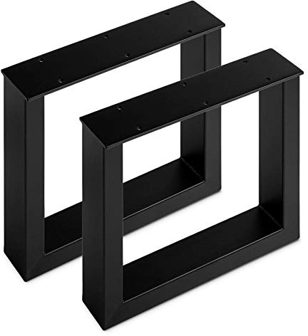 SOTECH 1 Paar Tischgestelle Bankgestelle TAB Stahl schwarz matt Profil 80 x 40 mm Höhe: 420 mm Tiefe 430 mm Bankkufen Industriedesign Bankuntergestell Bankkufe