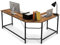 GOPLUS Eckschreibtisch in L-Form, 167,5 x 125,5 x 73,5 cm Großer Schreibtisch Computertisch Gaming Tisch, Gaming Schreibtisch Bürotisch platzsparend, für Home Office, Büro, Arbeitszimmer (Braun)