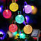 Guirlande Lumineuse Solaire, BrizLabs 13.8M 60 LED Guirlande Lumineuse Couleur Extérieure et Intérieur Cristal Boules Etanche 8 Modes Décoration Lumières pour Jardin Terrasse Balcon Mariage Fête Noël