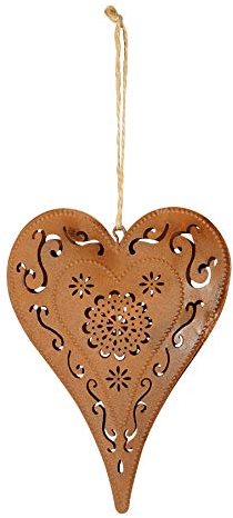 levandeo Schild Herz 12x15cm Gartendeko Ornamente Türschild Edelrost Wandbild Rostdeko Deko Rost Gartenschild Geschenkidee