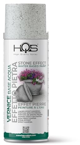 HQS - Spray de pintura efecto piedra, 400 ml (gris claro)