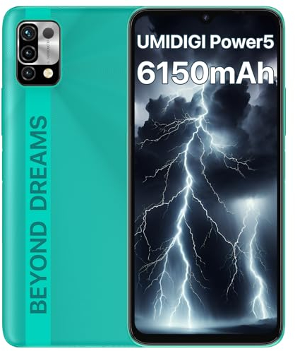 UMIDIGI Smartphone Ohne Vertrag,3GB+64GB Handy Günstig,6150mAh Akku,Android Handy ohne vertrag,6,53 HD+ Display,Octa Core,16MP+8MP,3-Kartenfächer,Dual SIM 4G Handys/OTG(Grün)