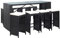 vidaXL Gartenbar Set 9-TLG. Theke Bar Tresen Gartentheke Bartisch Stehtisch Barhocker Hocker Barstuhl Gartenmöbel Poly Rattan Schwarz