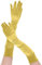 Memoryee Damen Sexy Lange Handschuhe Satin Ellenbogen Länge 21 Dehnbar 1920er Oper Hochzeit Abend Party Tanzhandschuhe und Fäustlinge Gelb