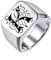 FindChic Benutzerdefinierte Initialen Monogramm Siegelringe für Männer Personalisierte Edelstahl Ringe Ideales Erinnerungsgeschenk für Mann 22.75