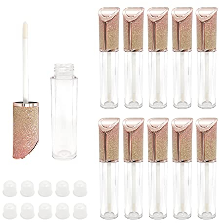 Nude Dream Lipgloss Zauberstab, 5 ml, leere Lipgloss-Behälter, Lipgloss, Lippenbalsam-Flaschen mit Gummistopfen für Lipgloss, Balsam, Kosmetik, Business (Nude Dream)