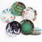 50pcs Disposable Christmas Party Paper Plates in 5 Assorted Designs Paper Tableware 9inch, Oil and Water Resistant Microwaveable Freezer Safe, Recyclable and Biodegradable