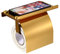 Porte-rouleau de papier toilette, rangement de salle de bain, support de rouleau de papier toilette avec étagère de rangement pour téléphone, support mural en acier inoxydable (doré)