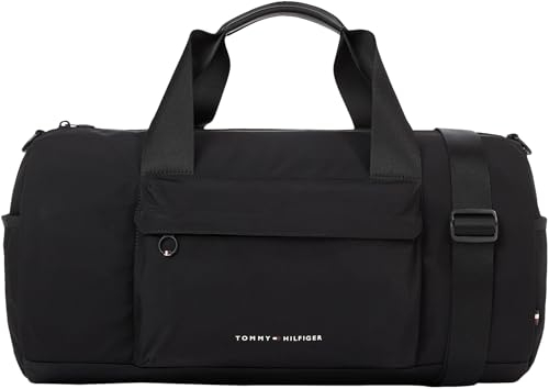 Tommy Hilfiger Herren Duffle Bag Tasche Skyline Handgepäck, Schwarz (Black), Onesize
