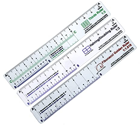 CLPA 30,5 cm flexibles No-Math-Lineal aus transparentem Kunststoff: Drei Lineale, wo meisterhaftes Design auf mathematische Leichtigkeit trifft