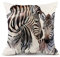 Kissenbezug 40x40 Zebra Sofakissen Baumwoll und Leinen Dekokissen Quadrat Kissenbezüge mit Reißverschluss Outdoor Kissen- für Wohnzimmer Auto Schlafzimmer