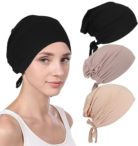 Kopftuch Damen,unterschal Hijab Frauen Undercap Hijab,ramadan Elastizität Turban Hut Lange Mode Unterschal Hijab Cap Islamische Muslimische Kopftuch Mit Tie Back Closure Kopfbedeckung Chemo (farbe 2)