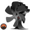 BUICXJKZ Log Burner Fan 6 Blade - Wood Stove Fan, Small Heat Powered Burning Stove Fireplace Fan, Silent Operation, Energy Saving Fan for Wood Burner