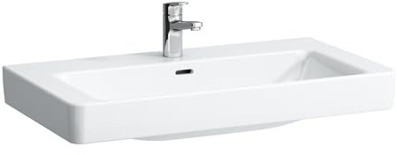 LAUFEN PRO S Waschtisch, 3 Hahnlöcher, mit Überlauf, 850x460mm, H813965A001081, Farbe: Weiß mit LCC Active