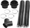 Nizirioo 75mm Auto Heizung Rohr Kanal, Warmluftauslass Entlüftungsschlauch Clips Set, Y-Rohr-Set Standheizung Zubehör Für Webasto Eberspacher Propex,Diesel Heizung,Auto Heizung Rohrleitung