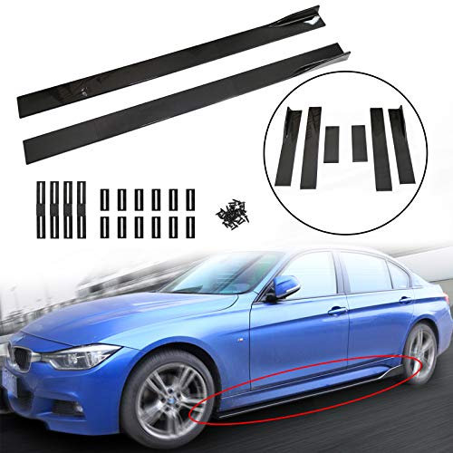 Artudatech Auto-Seitenschweller Splitters Lip, Seitenverkleidungserweiterungen Side Skirt Extensions Rocker Panel Splitters Lip Universal 78.7 Inches