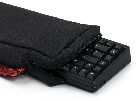 DucKey Mechanical Keyboard Case, Portable Bag for 60% / 65% / TKL Gaming Keyboards (Black, Canvas, Zipper Closure, Unisex)