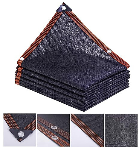 MQXYLF Filet D'ombrage Rectangulaire 4x8m Noir,90~95% Tissu D'ombre UV Protection,pour Jardin Terrasse Extérieur Patio Piscine Serres