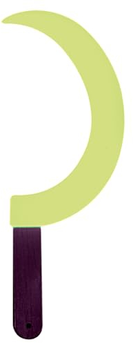 W WIDMANN MILANO Party Fashion, Leuchtende Sichel, 44 cm, leuchtet im Dunkeln, leicht und langlebig, vielseitig einsetzbar für Halloween und Karnevals, nur für den Außenbereich geeignet