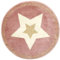 Tapis Rond Motif Etoile Rose et Doré