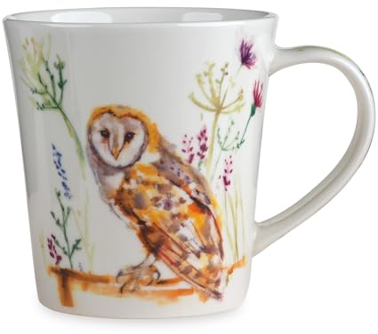 Lesser & Pavey Feather & Fur Owl Mug | Ceramic Coffee Mugs for Home or Work | Premium Design Mugs for All Occasions | Lovely Mugs for Tea, Coffee & Hot Drinks - Jennifer Rose Gallery