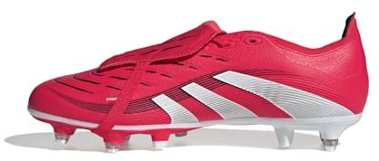 adidas Predator League Fold-Over Tongue Soft Ground Football Boots, Botas de fútbol Unisex Adulto, Lucid Red/Cloud White/Core Black, 48 2/3 EU