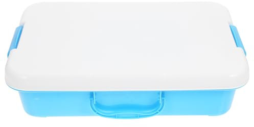 ifundom Portable Sensory Bin Plastic Sand Tray with Lid Sand Box with Handles Play Tray Sandbox Toy Storage Box for Indoor Outdoor Sensory Activities
