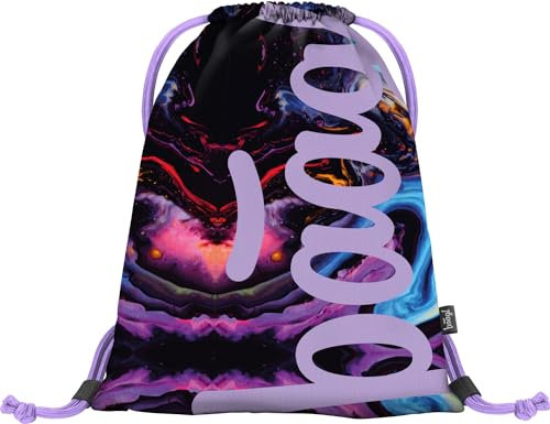 Baagl Turnbeutel für Mädchen und Damen - Schuhbeutel, Schule und Kindergarten Sportbeutel, Sportrucksack (Marble)