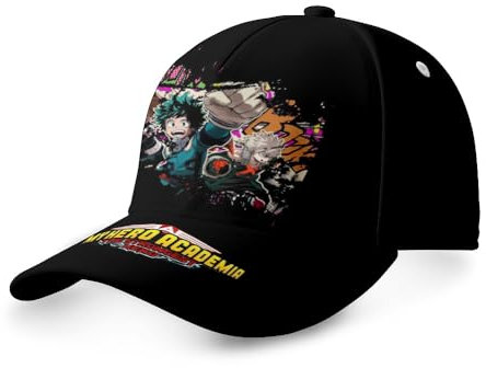 Ldruieu MHA Baseball Cap Midoriya Izuku/Bakugou Katsuki/Todoroki Shouto Anime Baumwolle Baseballkappe für Herren und Damen Verstellbar Mode Sonnenmütze