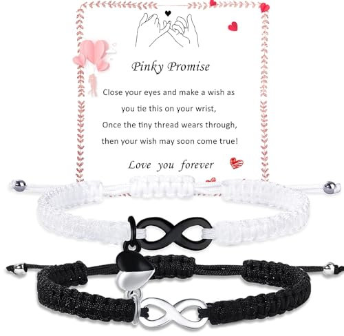 partnerarmbänder Matching Armbänder unendlichkeitszeichen Armbänder für Paare Weihnachten Jahrestag Valentinstag pärchen Geschenke für Ihn Ihr Freund Freundin Liebhaber Ehemann Ehefrau (Pinky Promise)