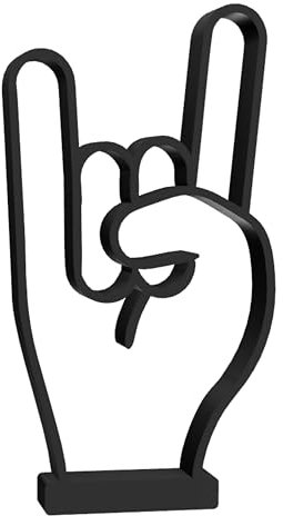 Hand Skulptur 3D-Druck Geste Dekoartikel Wohnzimmer Deko Handzeichen Minimalistische Deko (Rock)