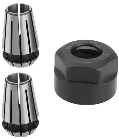 Create idea 1 Ensemble d'écrous de Pince à Ressort ER11 ER11 1/4 Pouce avec écrou de Serrage ER11 Adapté à La Machine de Gravure CNC Tour Outil de Fraisage