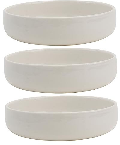 Sosoport 3stücke Weißer Keramik-pflanztopf Robustes Blumentopf-gefäß Dekorative Töpfe für Zuhause und Garten Sukkulenten-Topf mit Guter Haptik