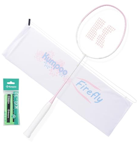 KUMPOO Professioneller Badmintonschläger, Kohlefaser-Badmintonschläger-Set mit Griff und Tasche, Profi-Badmintonschläger, leicht, für Anfänger, Fortgeschrittene, Outdoor-Spiele, Training