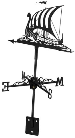 CIMAXIC Wetterfahne Segelschiff Aus Eisen Windrichtungsanzeige Für Garten Rasen Und Dekorative Wetterfahne Für Gartendekoration Höhe Rustikales Design